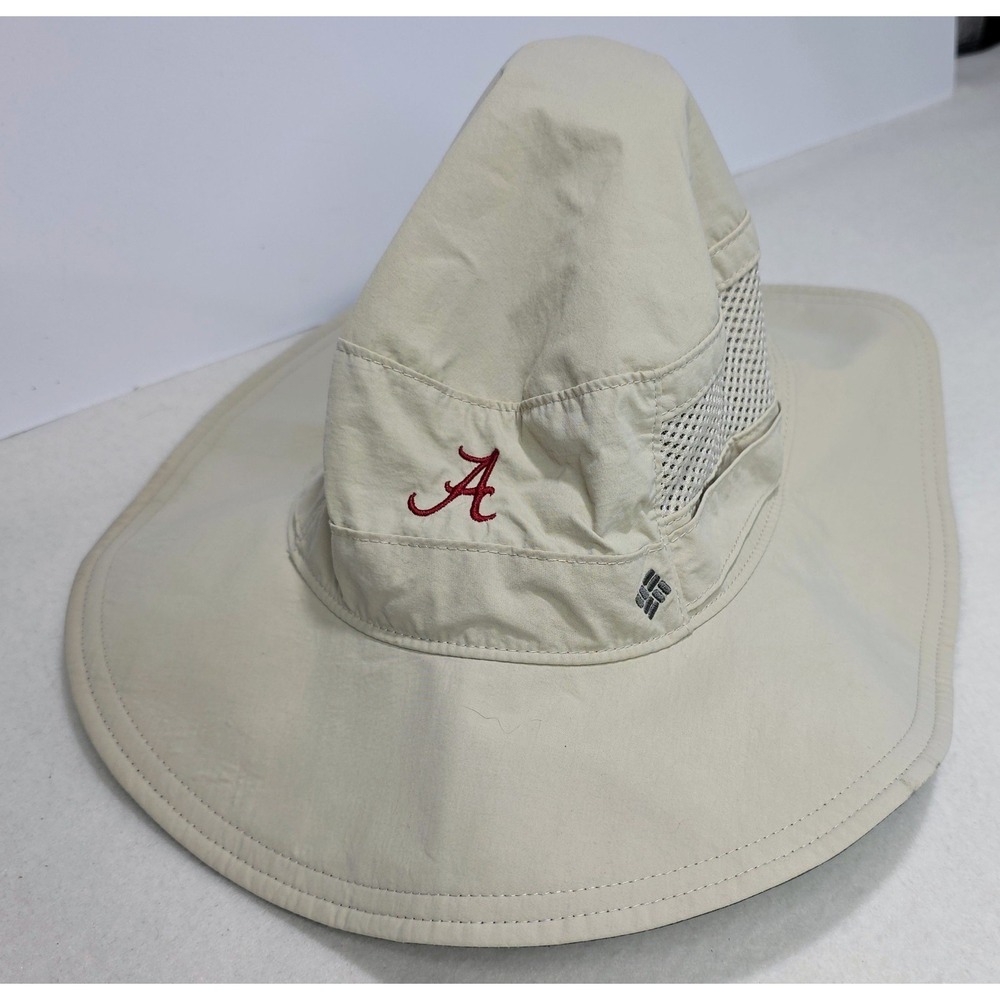 Alabama Crimson Tide Columbia Bora Bora Booneyβ II Bucket Hat OSFA Beige Crimson